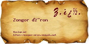 Zongor Áron névjegykártya